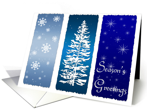 Winter Blue Season's Greetings card (290875)