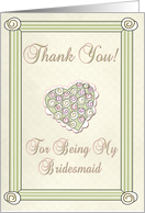 Thank You Bridesmaid card