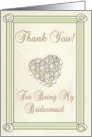 Thank You Bridesmaid card