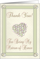 Thank You Matron of Honor card