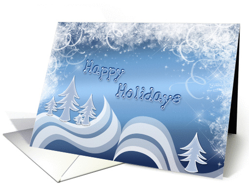 Happy Holidays Blue card (300242)
