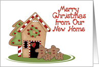Christmas Gingerbread New Home card