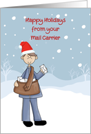 Happy Holidays From Mail Carrier card
