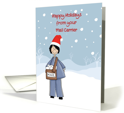 Happy Holidays From Mail Carrier Female card (320463)