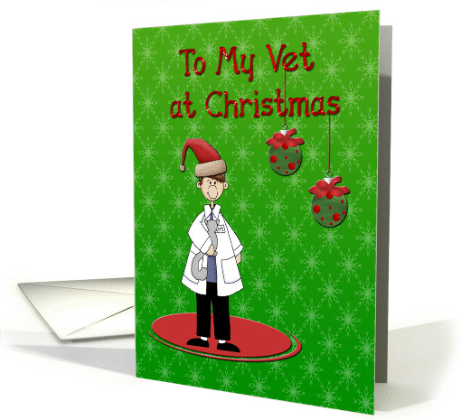Merry Christmas Vet Male card (320471)