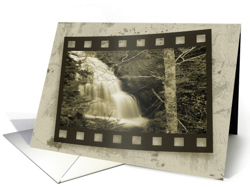 Grunge Waterfall Blank Note card (322415)