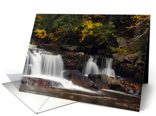 Autumn Waterfall card (322425)