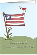 Congratulations USA Citizen card