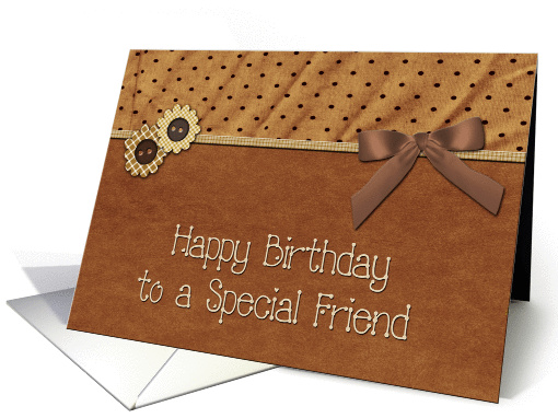 Birthday Special Friend Brown card (329391)