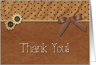 Thank You Brown Dots card