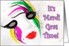 Mardi Gras White Mask card