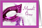 Mardi Gras Purple Mask card