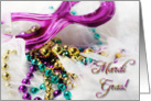 Mardi Gras Mask Beads card
