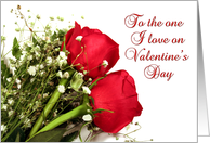 Valentine Red Roses card
