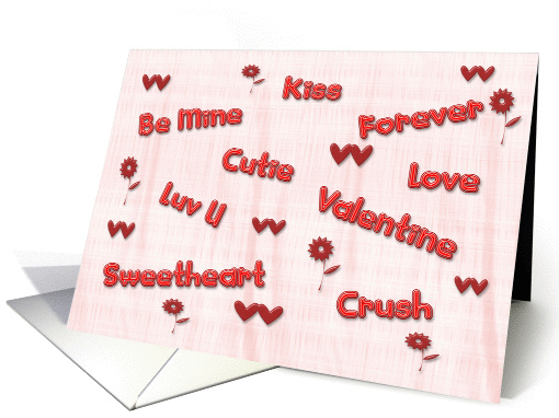 Valentine Words card (331878)