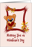 Missing You on Valentine’s Day card