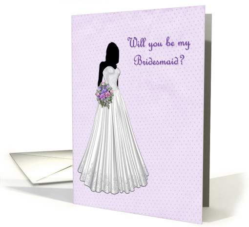 Will You Be My Bridesmaid Purple card (350050)