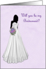 Will You Be My Bridesmaid Purple card