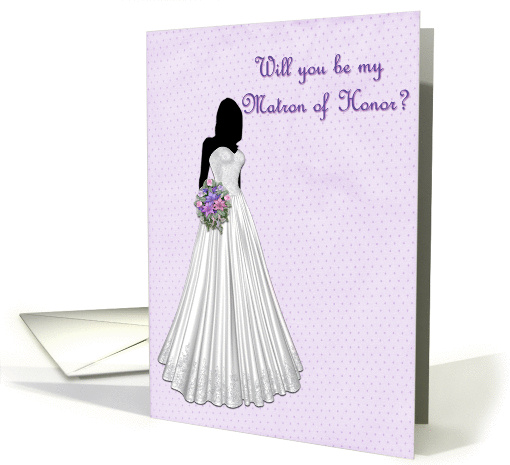 Matron of Honor Purple card (350086)