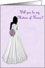 Matron of Honor Purple card