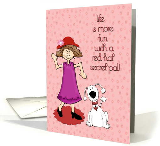 Red Hat Secret Pal with Dog card (357474)