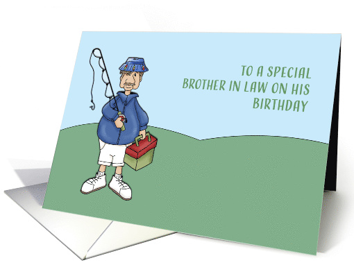 Customize Fishing Theme Brother-in-Law Birthday card (358502)