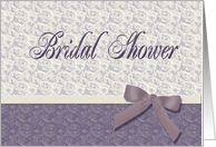 Bridal Shower Cream Purple card