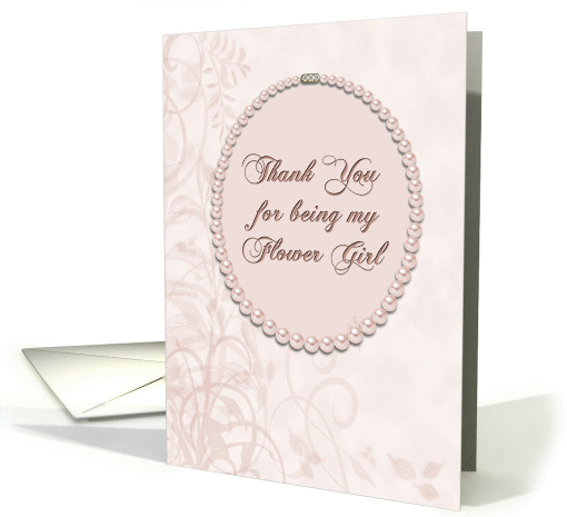 Thank You Flower Girl Pearls card (363915)