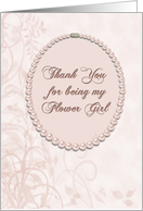 Thank You Flower Girl Pearls card