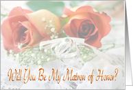 Matron of Honor Roses card