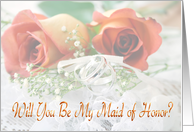 Maid of Honor Roses card