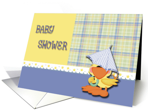 Baby Shower Duck Umbrella card (381819)