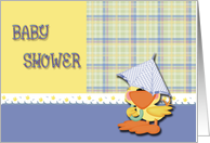 Baby Shower Duck Umbrella card