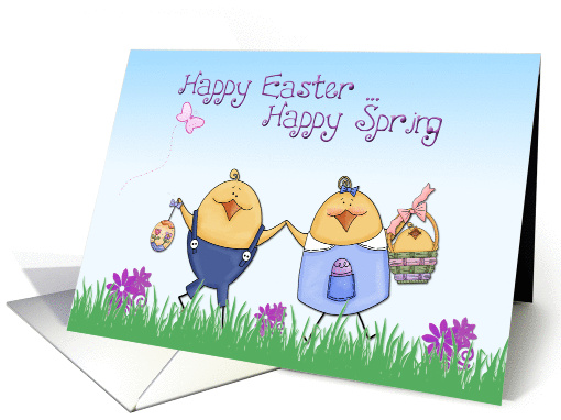 Easter Spring Chicks card (398406)