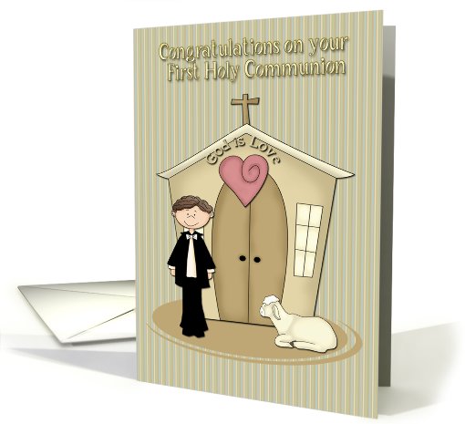 Communion Congratulations Boy card (403640)