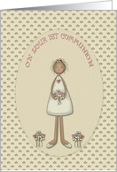 Communion Congratulations Girl card