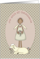 Communion Congratulations Girl card