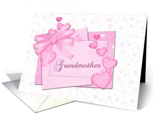 Grandmother Mother's Day Pink Hearts card (408667)