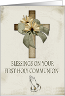 First Communion Cross card
