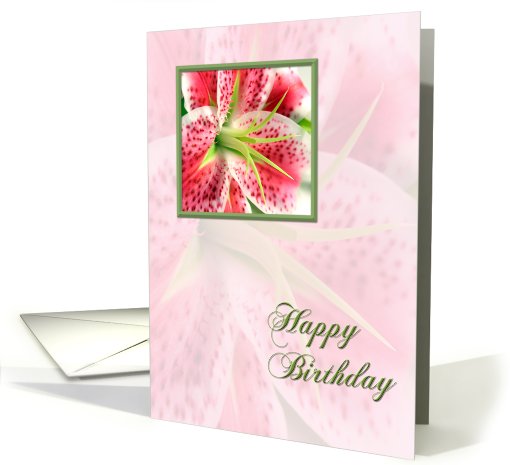 Birthday Lily card (414576)