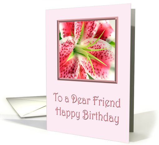 Birthday Friend Lily card (414589)