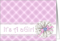 Birth Announcement Girl card