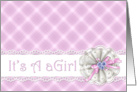 Birth Announcement Girl card