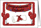 Congratulations Graduate Red card