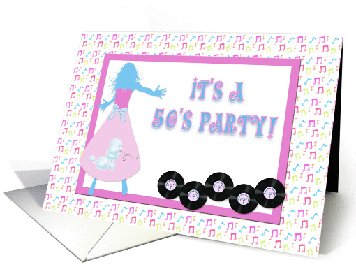 50's Themed Party Invitation card (417898)