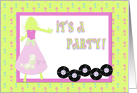 Retro Party Invitation card