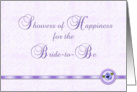 Bridal Shower Purple Pansies card