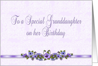 Birthday Granddaughter Purple Pansies card