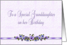 Birthday Granddaughter Purple Pansies card