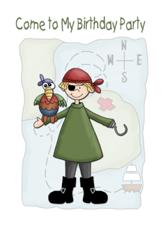 Birthday Invitation Pirate